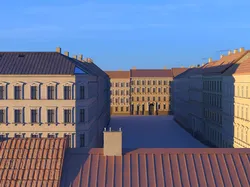 Street Facade Residantial Building Set 3D model
