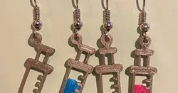 Syringe earrings