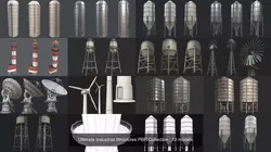 Ultimate Industrial Structures PBR Collection 3D Model Pack