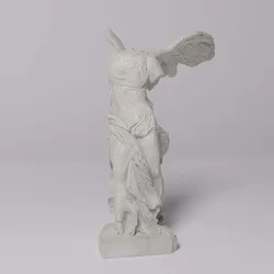 Winged Victory of Samothrace Sculpture VR AR Mobile Game-ready Low-poly 3D model