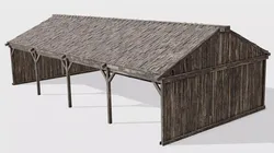 Wooden Shed 3D Model Low-poly 3D model