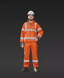 22 - High-Detail Rail Worker Miniature 3D print model