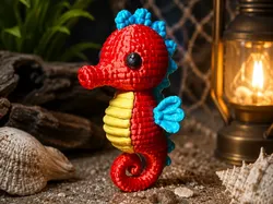 Cute Knitted Seahorse-3D Printable Ocean Figure