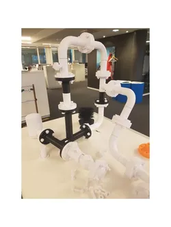 Flanged pipes model kit