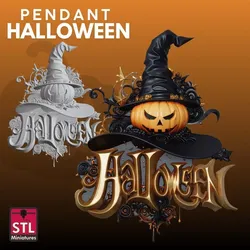 Halloween Medallion STL Decorative 3D Model 3D print model