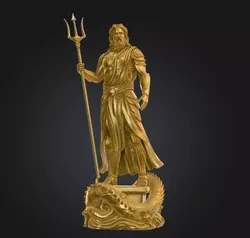 Poseidon Golden Statue Texture