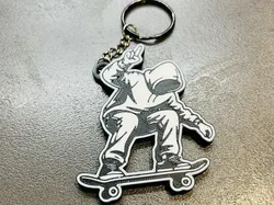 skate inspired keychain - Free 3D Print Model