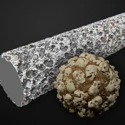 Texture rolling skull