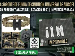 Universal Airsoft Belt Mount - R360° - Free 3D Print Model