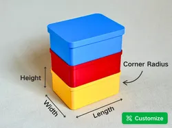 Customizable Stackable Box with Lid (Parametric) - Free 3D Print Model