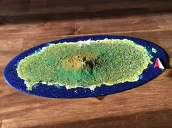 Jeju Island Terrain Map - South Korea