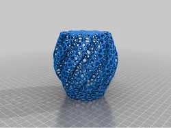 Voronoi Twisted Gear Lamp