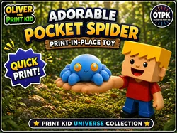 Adorable Pocket Spider | Quick Print Toy - Free 3D Print Model