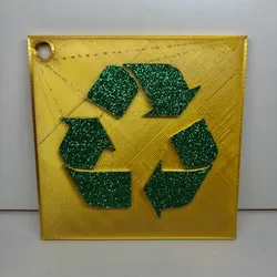 Recycle Sign: Wall/Desk Display or Keychain