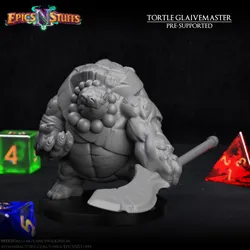 Tortle Glaive Master Miniature - Pre-Supported