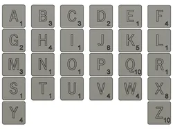 Scrabble Game Piece Wall Art
