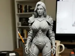 woman in sexy armor - Free 3D Print Model