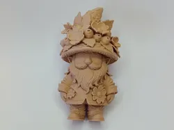 Forest Gnome with Flower Hat and Berry Charm - Free 3D Print Model