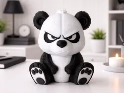 Grumpy Panda Bear - Free 3D Print Model