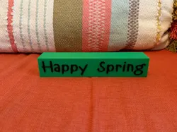 Happy Spring Block  - Free 3D Print Model