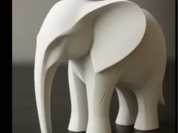 Minimalist Elephant Sculpture - Free 3D Print Model