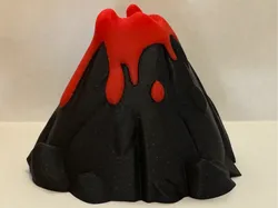 Volcano with lava - Free 3D Print Model