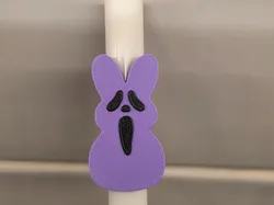 scream ghostface peep bunny straw topper - Free 3D Print Model