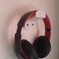 Wall mount headphone holder