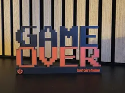 GameOver - Pixel Art - Free 3D Print Model