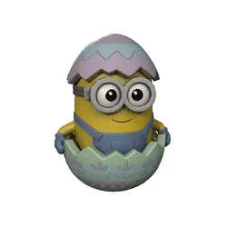 Minion Sitting in Cracked Easter Egg - Free 3D Print Model
