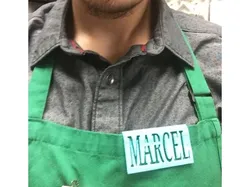 Pin-less Apron Name Tag