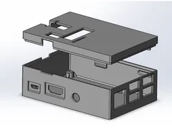 Raspberry PI case for RGB Matrix Hat