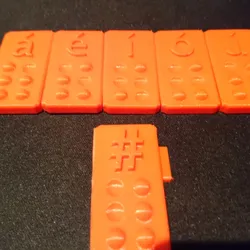 Vocales con tilde - Braille + #