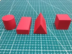 Beijing Normal University Press Edition Mathematics Grade 1, Second Semester Shape Transformation (Part 1) Teaching Aids: Cube, Triangular Prism, Cylinder, Cuboid - Free 3D Print Model
