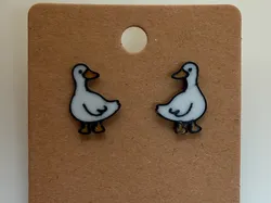 Goose Stud Earrings - Free 3D Print Model