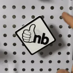 Magnetic Rotatable 'NB' or 'QU' Fidget Ornament - Free 3D Print Model