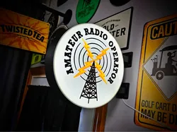 Amateur Radio Operator ~2Sided Round Lightbox - Free 3D Print Model