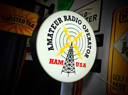 Amateur Radio Operator  USA ~2Sided Round Lightbox - Free 3D Print Model
