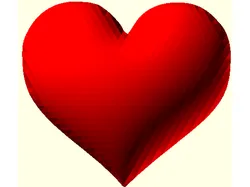 Heart, flat on one side