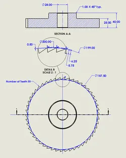 #2 SolidWorks tutorial , How to create a 3D model of a Ratcheting Gear