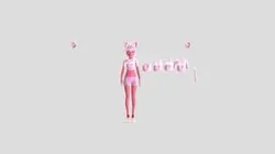 3D Anime Girl - LOW POLY