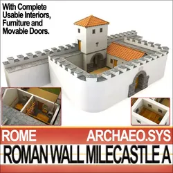 Ancient Roman Mile Castle A 3D model