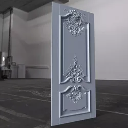 Doors decorated with carvings 3D print model