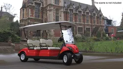 Four Seat Electric Car Yamaha Red Rigged for Maya 3D model