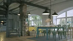 High detailed vintage Loft Retro Apartment Interior 3D model