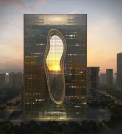 Iconic Parametric Skyscraper with Sculpted Atrium Void 3D model