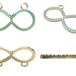 Infinity Pendant Connector STL | Elegant Jewelry Link Design✨