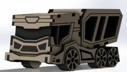 Laser cut truck model