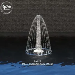 Lumion fountain - animated Low-poly 3D model