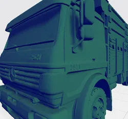 Mercedes 2521 Truck – High Detail 3D Printable Model | STL Files for FDM & Resin